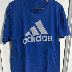 Adidas Men's Royal Blue Tee with White Logo